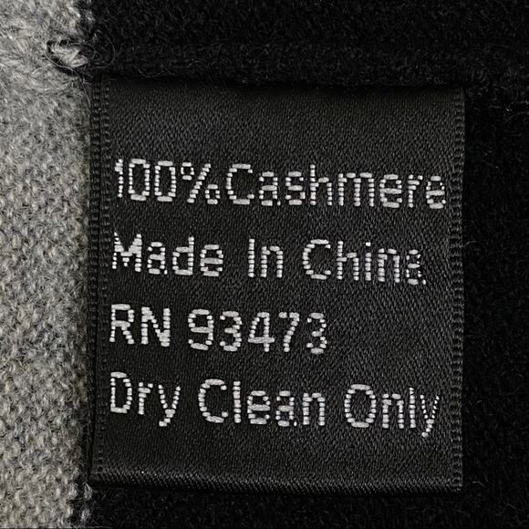 Pure Amici Cashmere Cowl Neck Sweater Womens Size XS Black & Gray Stripe - Picture 15 of 16